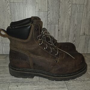 Carolina Men's Dark Brown Leather Steel Toe  Boots